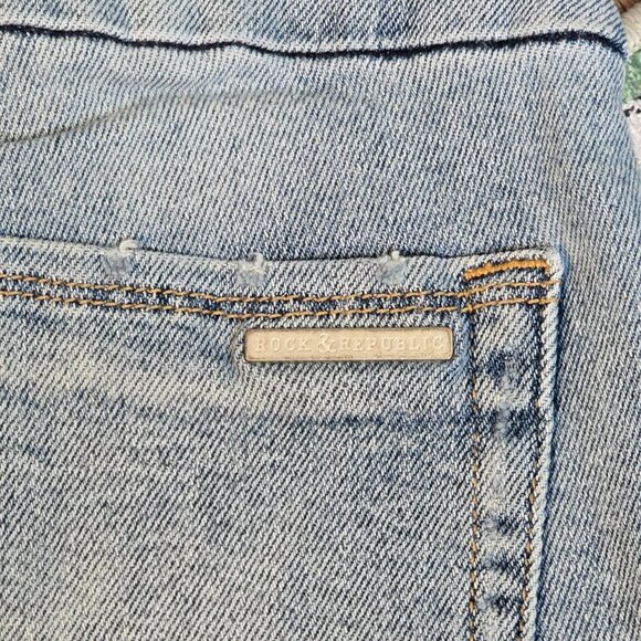 Rock & Republic Pull-on Jeans Denim Fever Womens Size 2 Tall Light Wash jj3764 - Picture 6 of 10